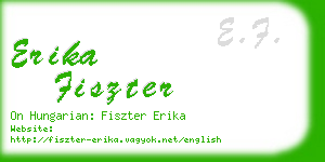 erika fiszter business card